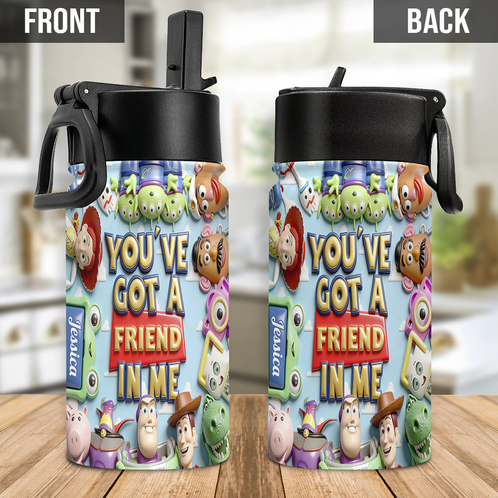 Personalized Toy Story Kid Bottle with Plush Charm Gift Idea Kid Bottle With Plush Charm GradoCreations