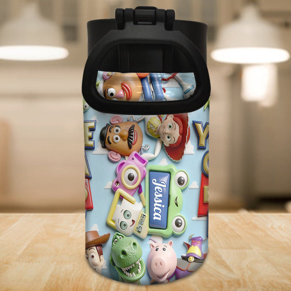 Personalized Toy Story Kid Bottle with Plush Charm Gift Idea Kid Bottle With Plush Charm GradoCreations