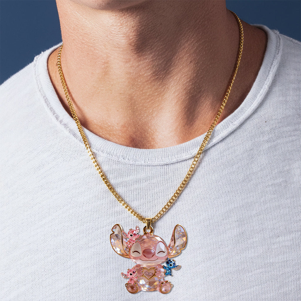 Personalized Ohana Shaped Pendant Necklace for Mom Gift Shaped Metal Pendant Necklace GradoCreations
