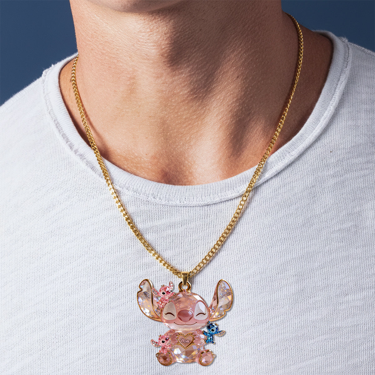 Personalized Ohana Shaped Pendant Necklace for Mom Gift Shaped Metal Pendant Necklace GradoCreations