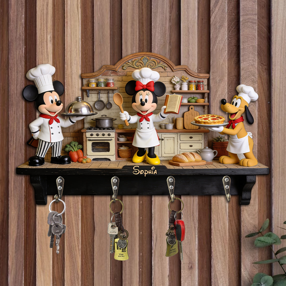 Personalized Chef Kitchen Hanging Rack Custom Gift for Cooks Hanging Rack GradoCreations