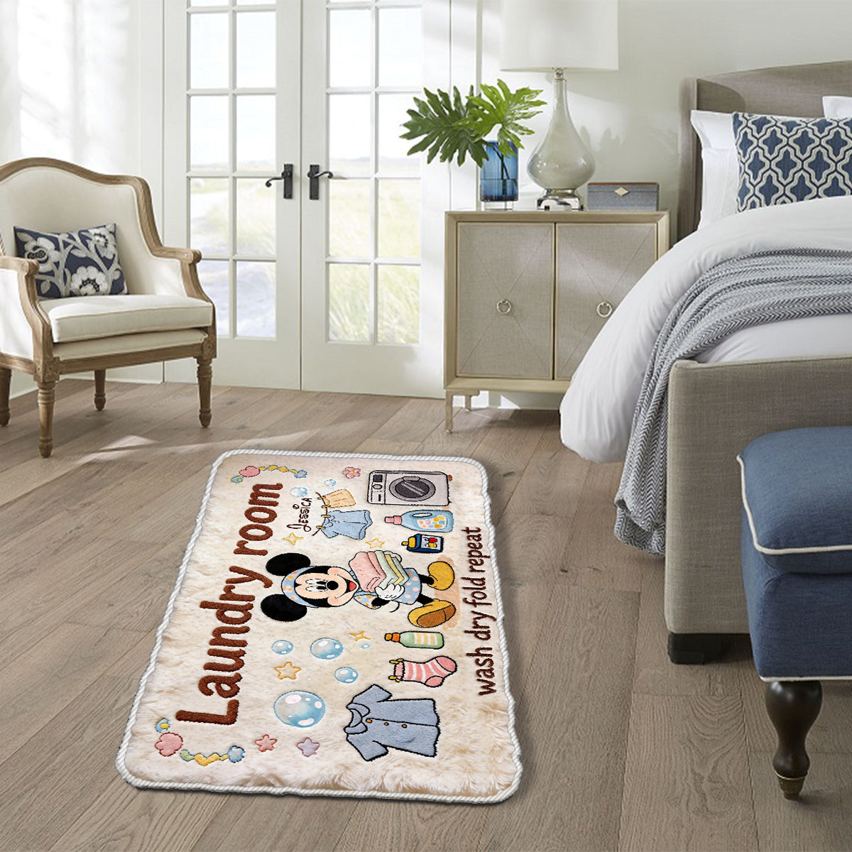 Personalized Mickey Mouse Non-Slip Tufted Rug for Laundry Room Decor Non-Slip Tufted Rug GradoCreations