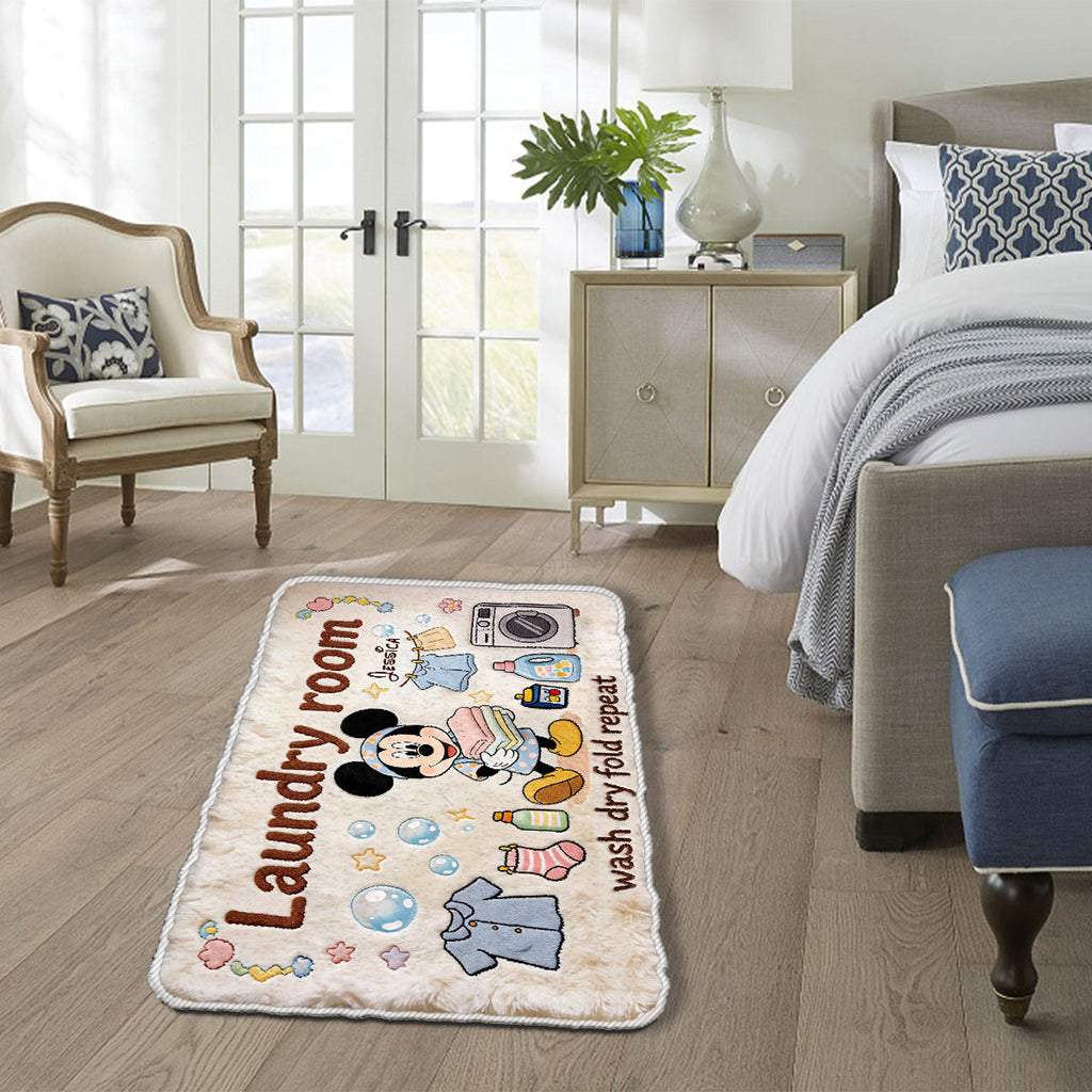 Personalized Tufted Rug with Laundry Room Design Gift for Family Tufted Rug GradoCreations