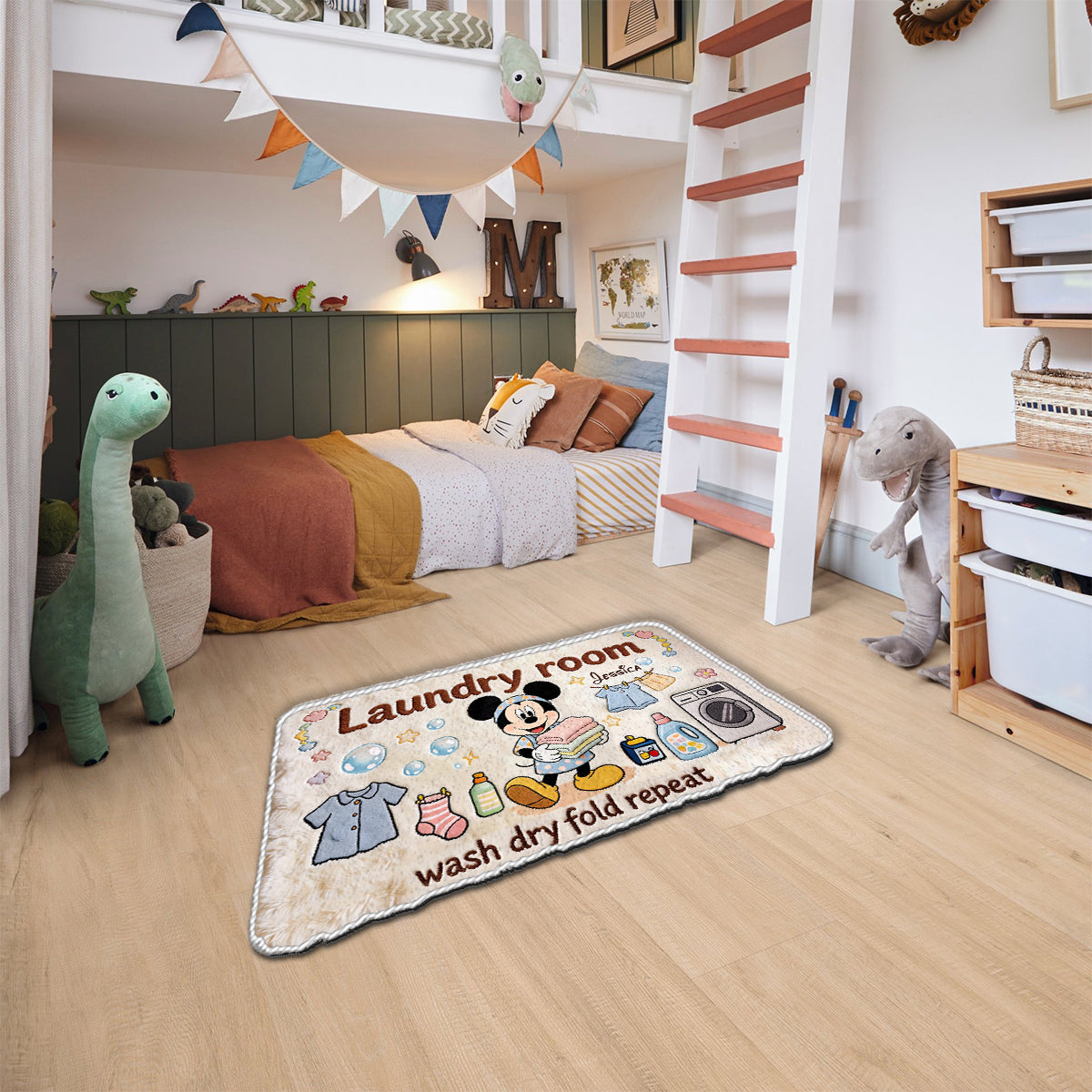 Personalized Tufted Rug with Laundry Room Design Gift for Family Tufted Rug GradoCreations