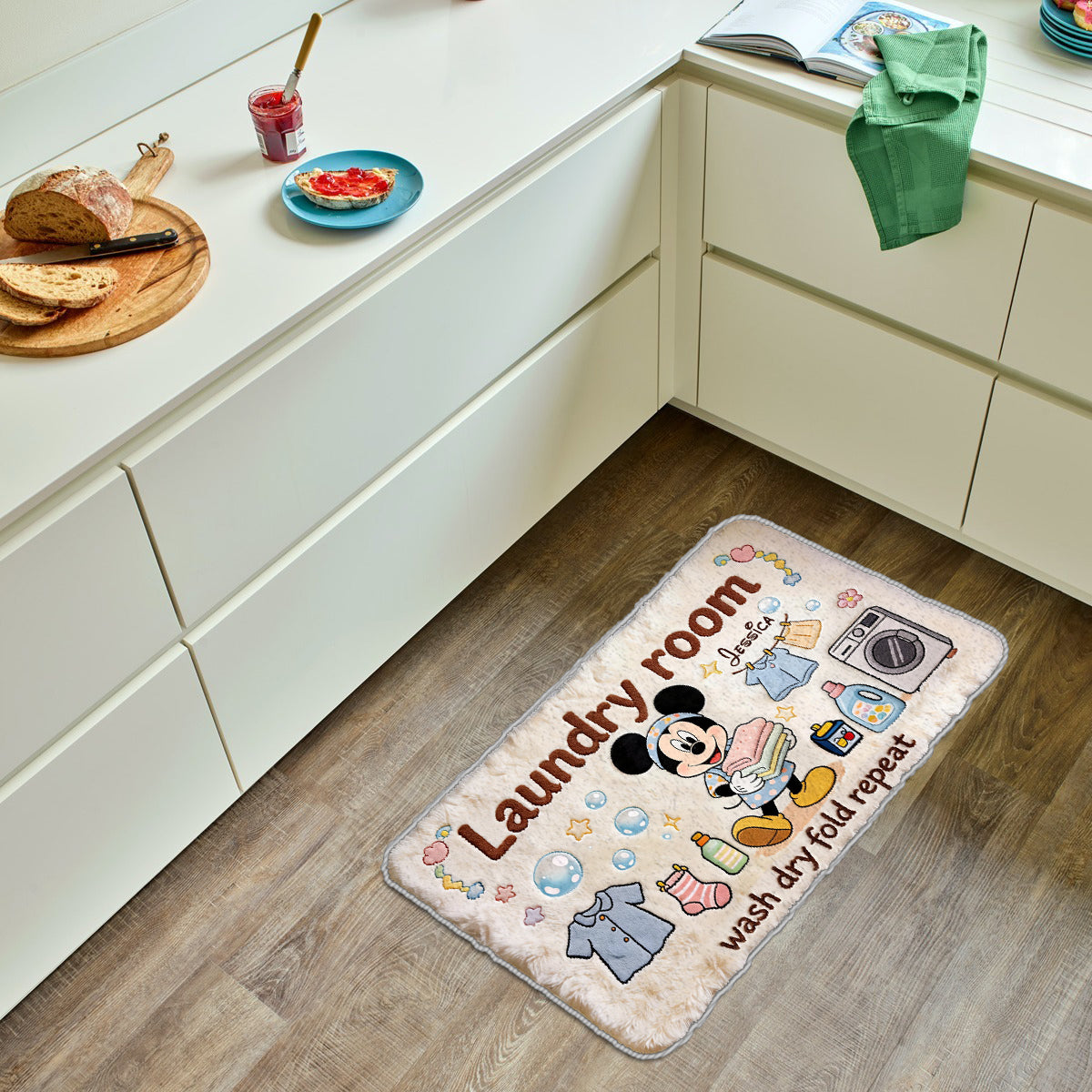 Personalized Tufted Rug with Laundry Room Design Gift for Family Tufted Rug GradoCreations