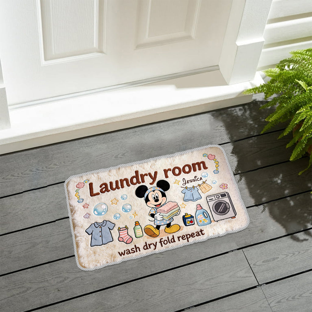 Personalized Tufted Rug with Laundry Room Design Gift for Family Tufted Rug GradoCreations
