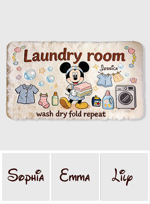 Personalized Mickey Mouse Non-Slip Tufted Rug for Laundry Room Decor Non-Slip Tufted Rug GradoCreations