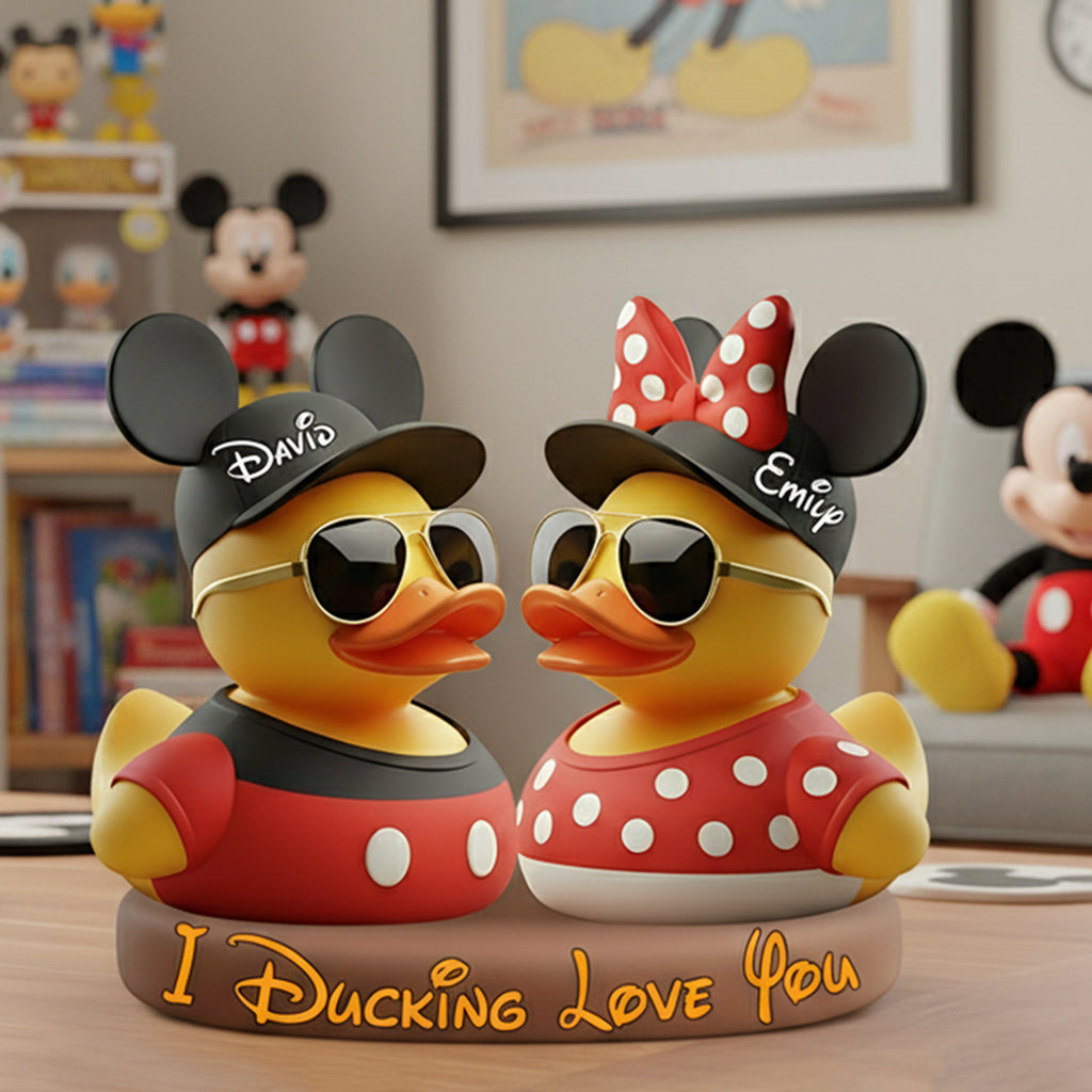 Personalized Acrylic Duck Plaque Custom Name Gift for Couples Custom Shaped Acrylic Plaque GradoCreations