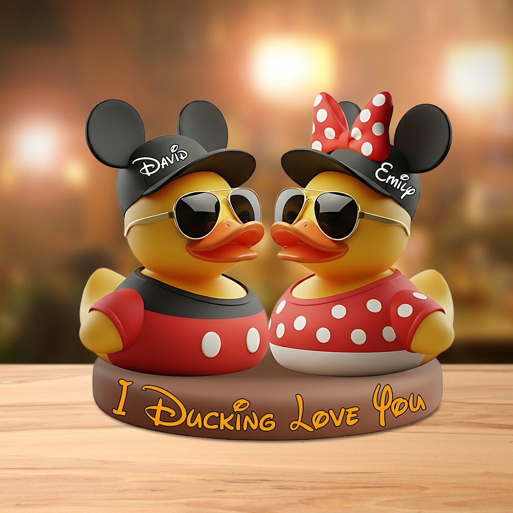 Personalized Acrylic Duck Plaque Custom Name Gift for Couples Custom Shaped Acrylic Plaque GradoCreations