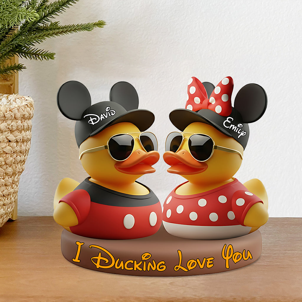 Personalized Acrylic Duck Plaque Custom Name Gift for Couples Custom Shaped Acrylic Plaque GradoCreations
