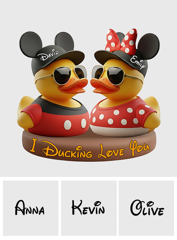 Personalized Acrylic Duck Plaque Custom Name Gift for Couples Custom Shaped Acrylic Plaque GradoCreations
