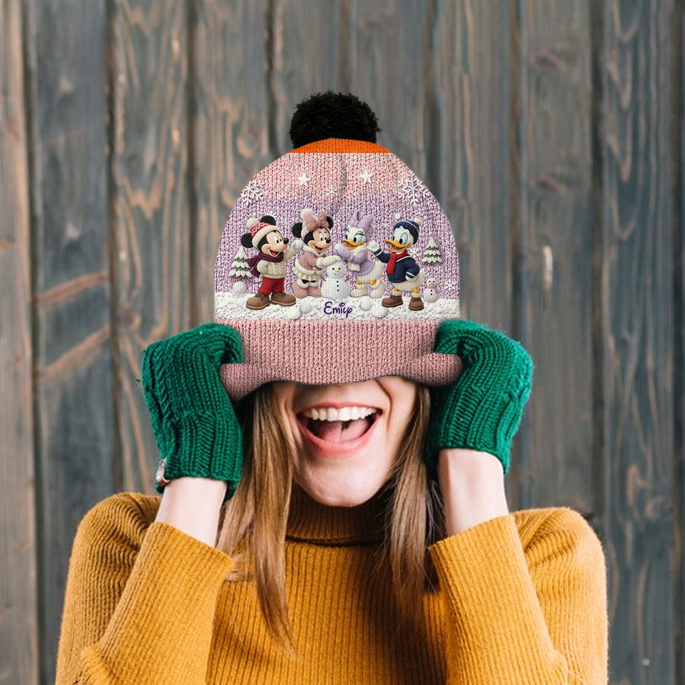 Personalized Snow Much Fun Together Beanie Hat for Kids Beanie Hat GradoCreations
