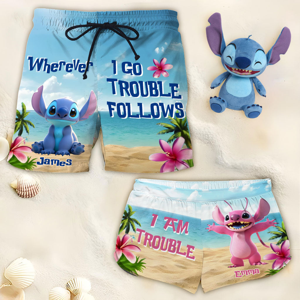 Personalized Men & Women Shorts Custom Name Ohana Gift Men Shorts & Women Shorts GradoCreations
