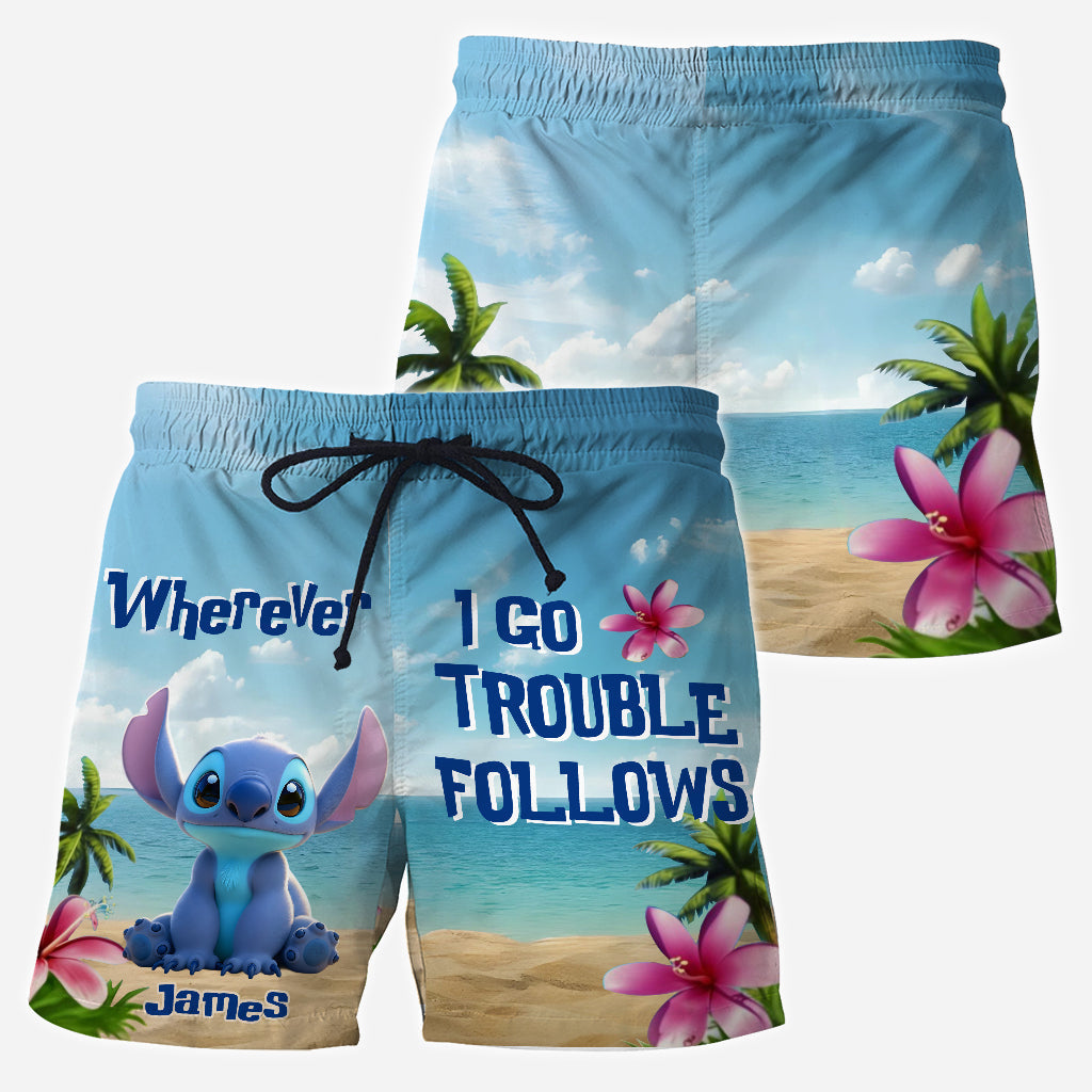 Personalized Men & Women Shorts Custom Name Ohana Gift Men Shorts & Women Shorts GradoCreations