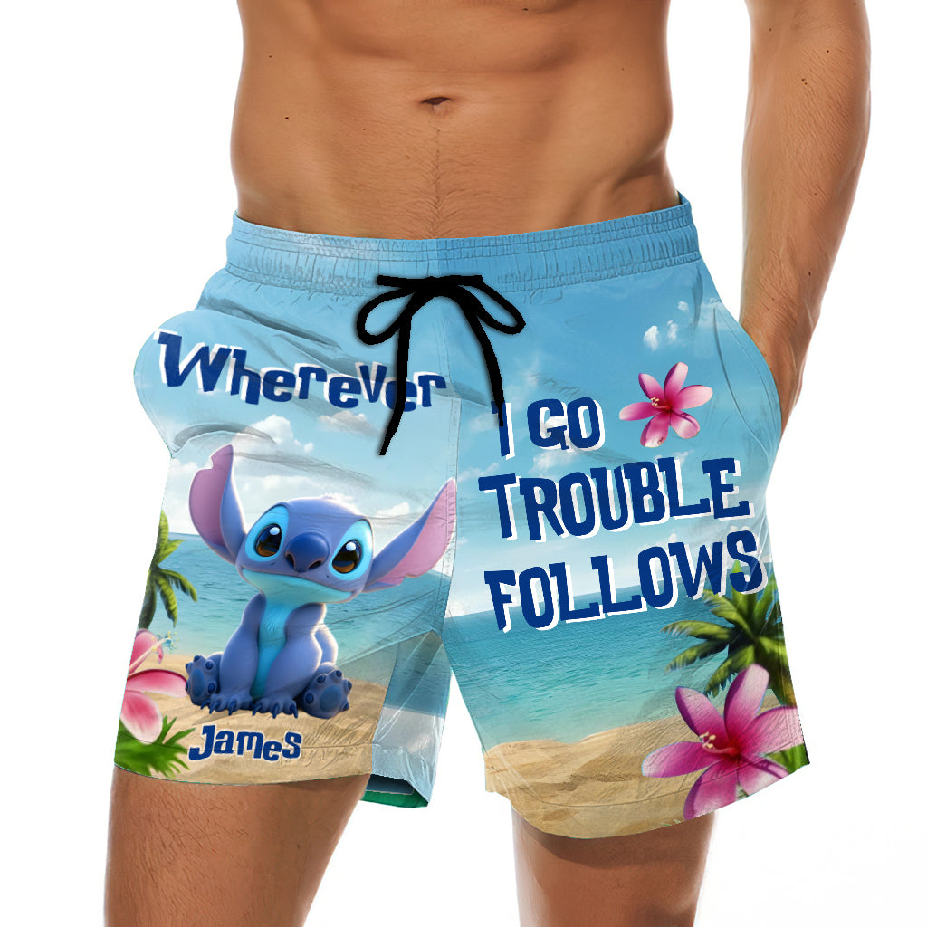 Personalized Men & Women Shorts Custom Name Ohana Gift Men Shorts & Women Shorts GradoCreations