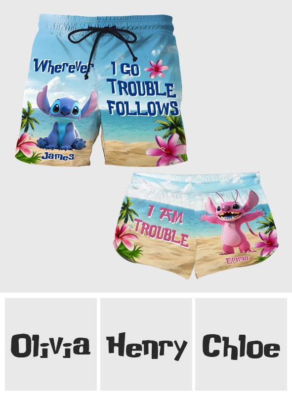 Personalized Men & Women Shorts Custom Name Ohana Gift Men Shorts & Women Shorts GradoCreations