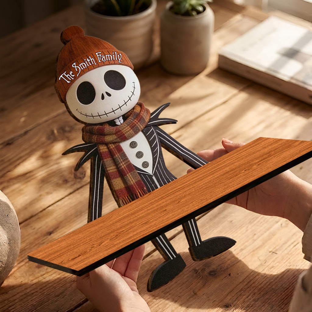 Personalized Nightmare Wooden Floating Shelf for Halloween Decor Wooden Floating Shelf GradoCreations