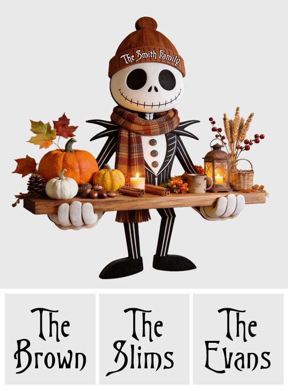 Personalized Nightmare Wooden Floating Shelf for Halloween Decor Wooden Floating Shelf GradoCreations