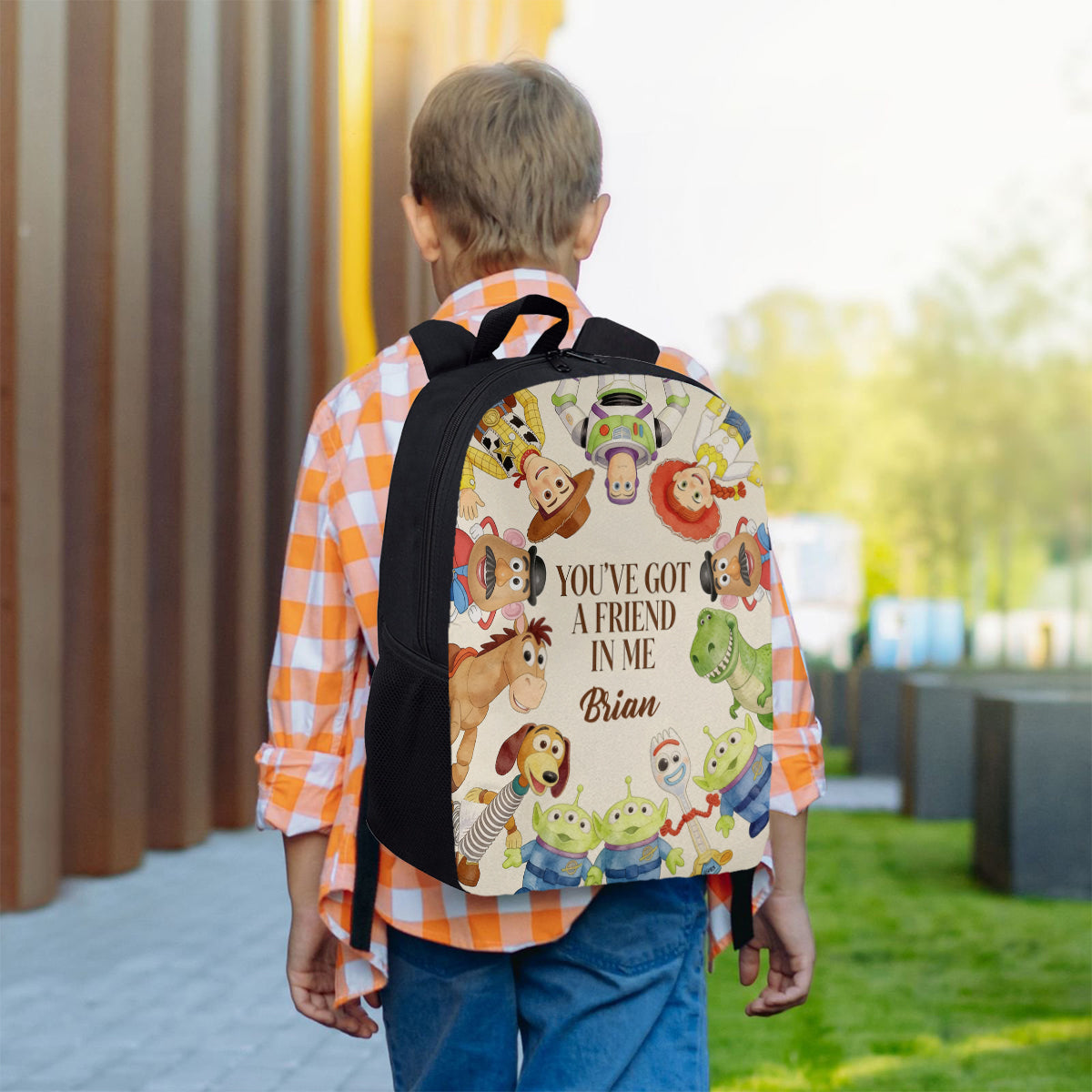 Personalized Toy Story Backpack with Acrylic Charm for Kids Backpack With Acrylic Charm GradoCreations