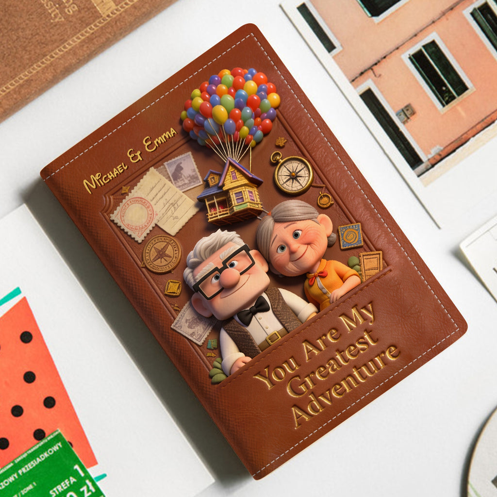 Personalized Up Movie Passport Holder & Luggage Tag Set for Couples Passport Holder & Luggage Tag Set GradoCreations