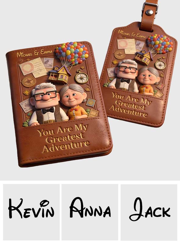 Personalized Up Movie Passport Holder & Luggage Tag Set for Couples Passport Holder & Luggage Tag Set GradoCreations