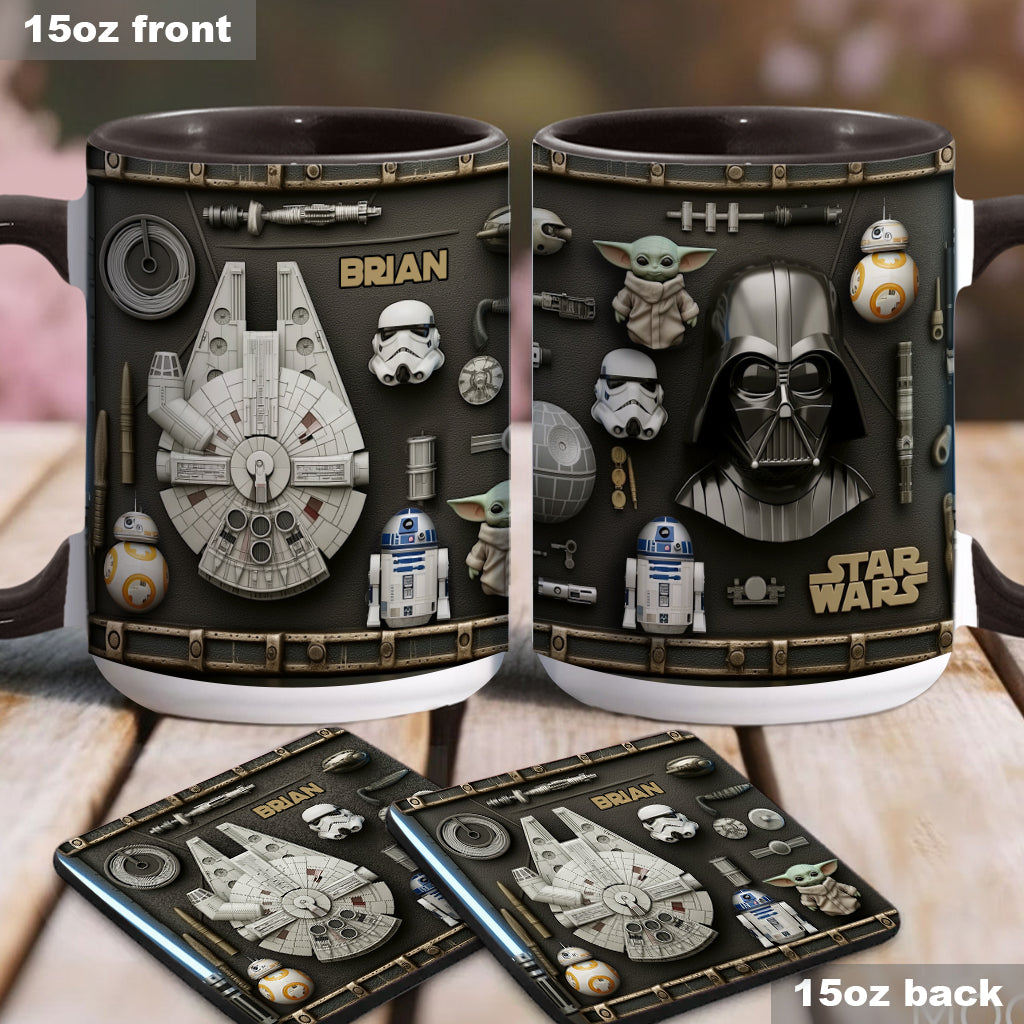 Personalized Star Wars Accent Mug Custom Name Gift Idea Accent Mug GradoCreations