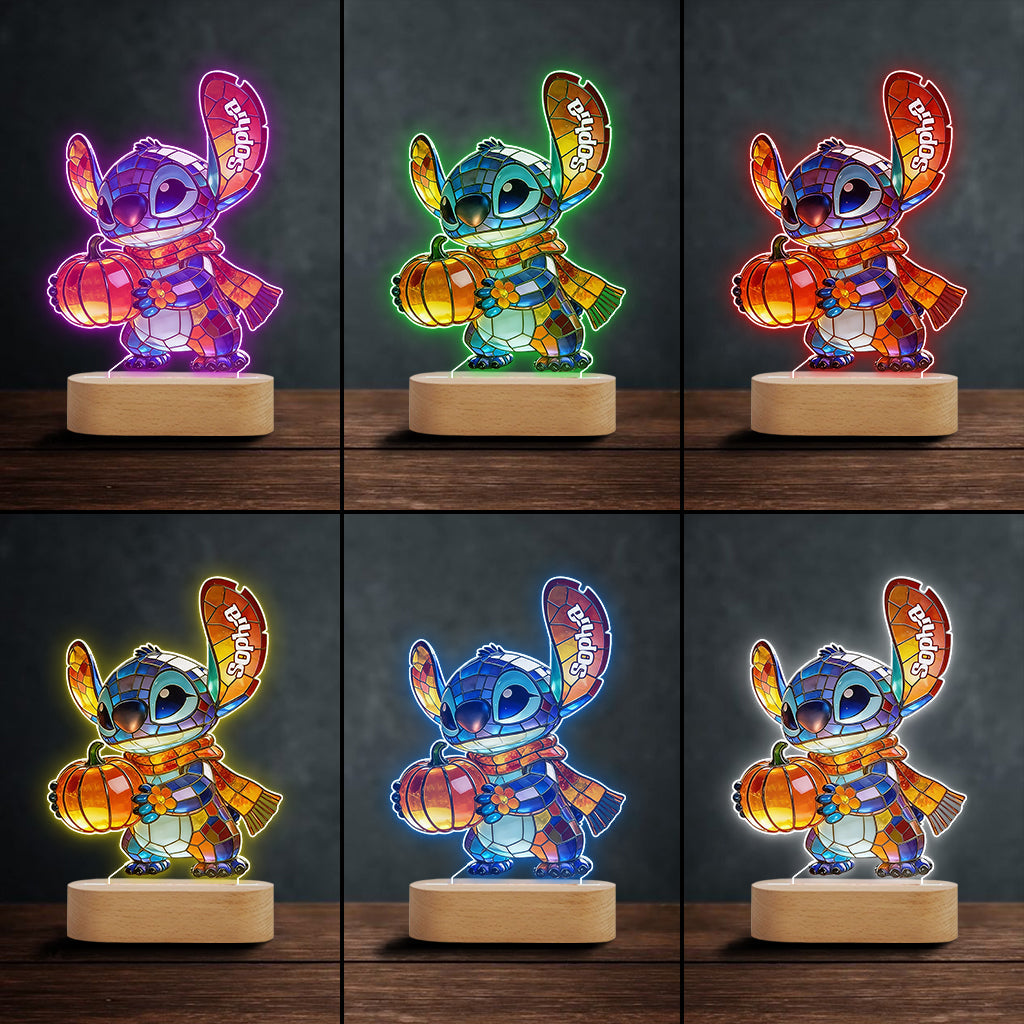 Personalized Ohana Shaped Acrylic Light Base with Custom Name Shaped Plaque Light Base GradoCreations