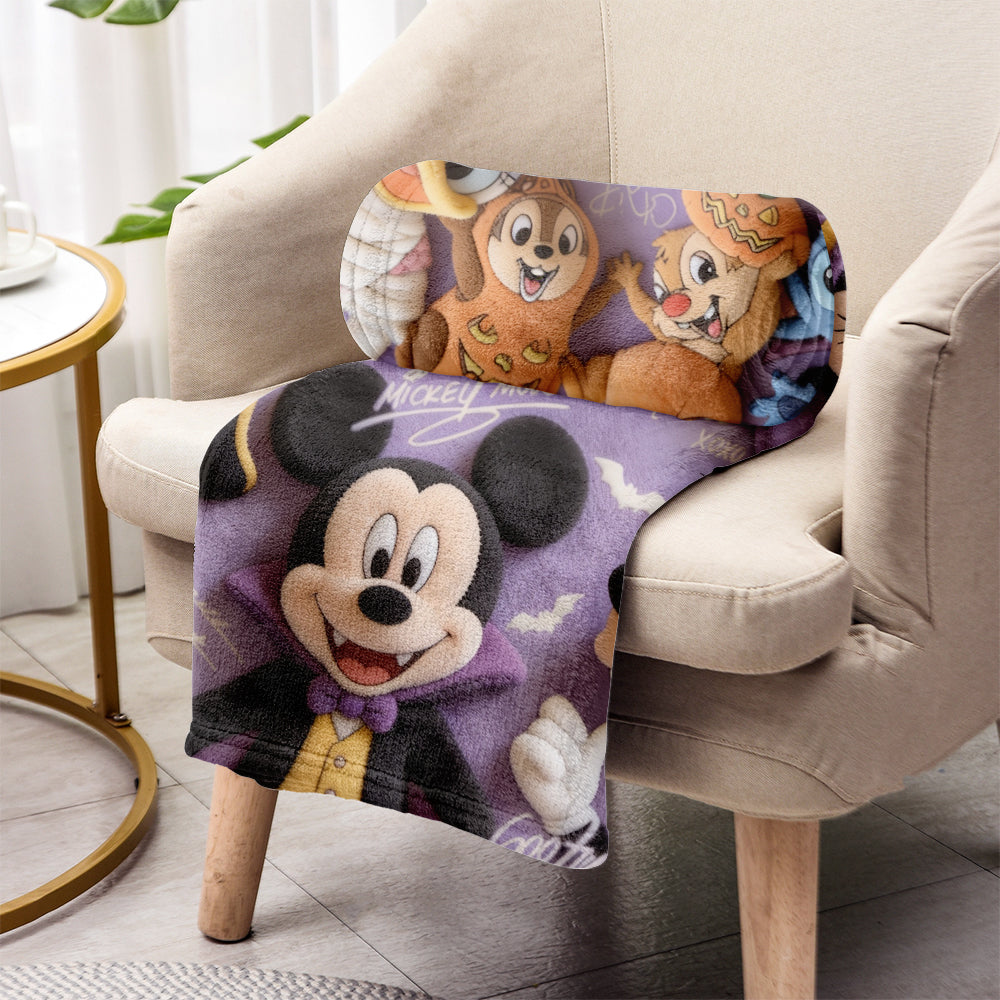 Personalized Flannel Mouse Blanket Custom Name Gift for Kids Blanket GradoCreations