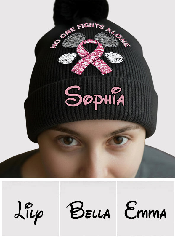 Personalized Breast Cancer Awareness Beanie Hat Custom Name Gift for Her Beanie Hat GradoCreations