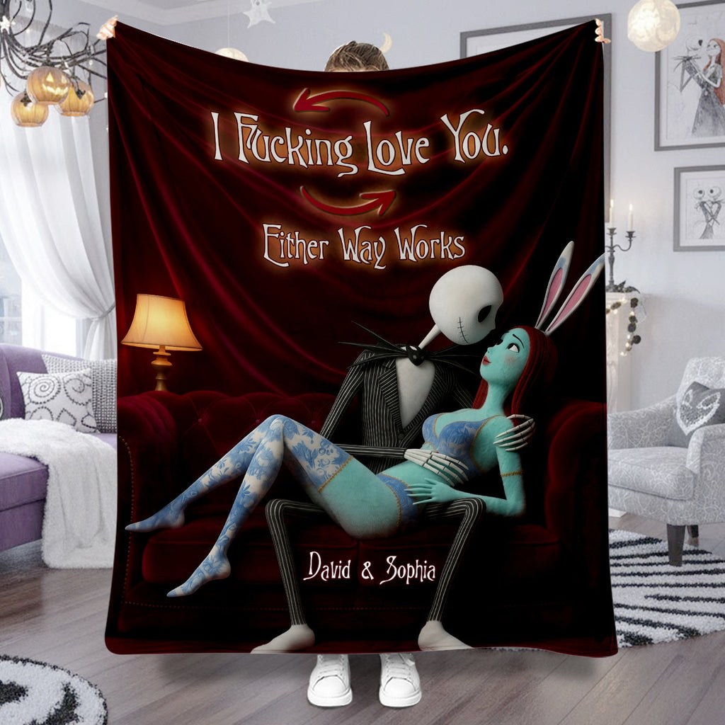 Personalized Nightmare Blanket Soft Flannel Gift for Couples Blanket GradoCreations