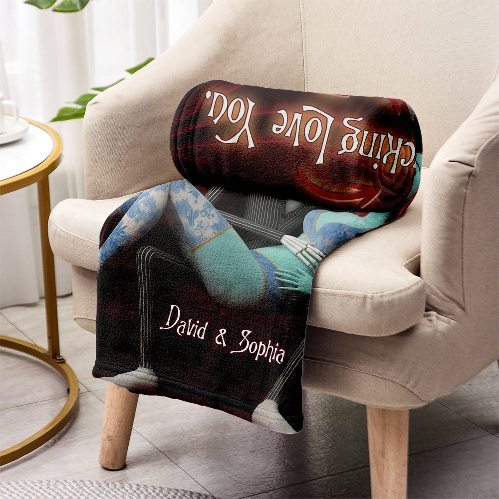 Personalized Nightmare Blanket Soft Flannel Gift for Couples Blanket GradoCreations