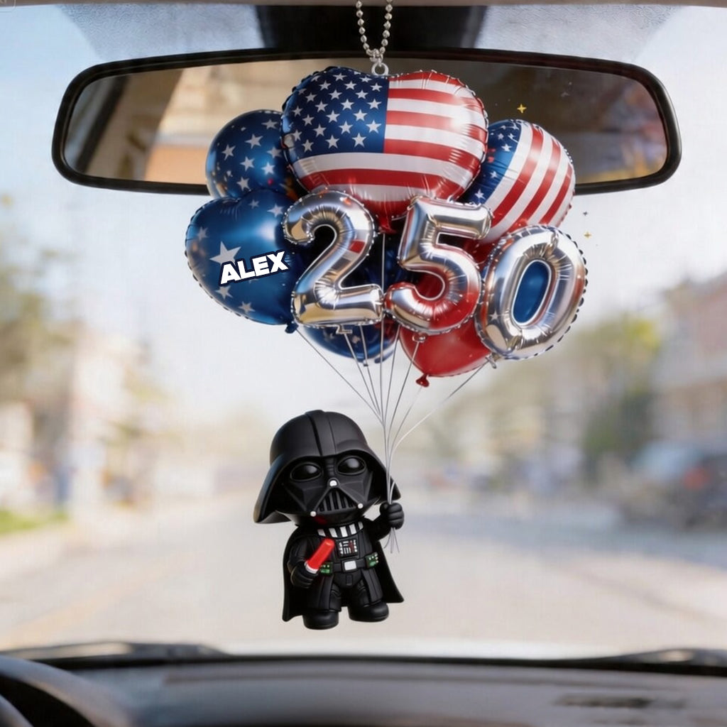 Personalized Darth Vader Car Ornament Custom Name Gift for Kids Car Ornament GradoCreations