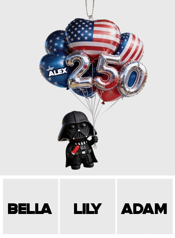 Personalized Darth Vader Car Ornament Custom Name Gift for Kids Car Ornament GradoCreations