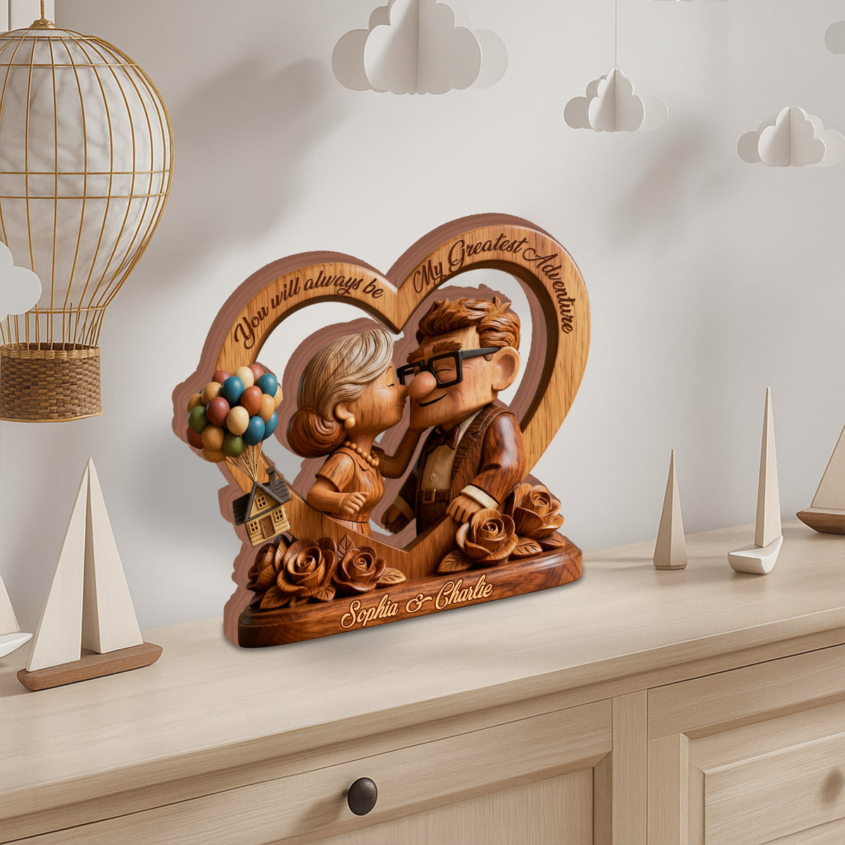 Personalized Custom Shaped Wood Plaque for Couples Gift Custom Shaped Wood Plaque GradoCreations