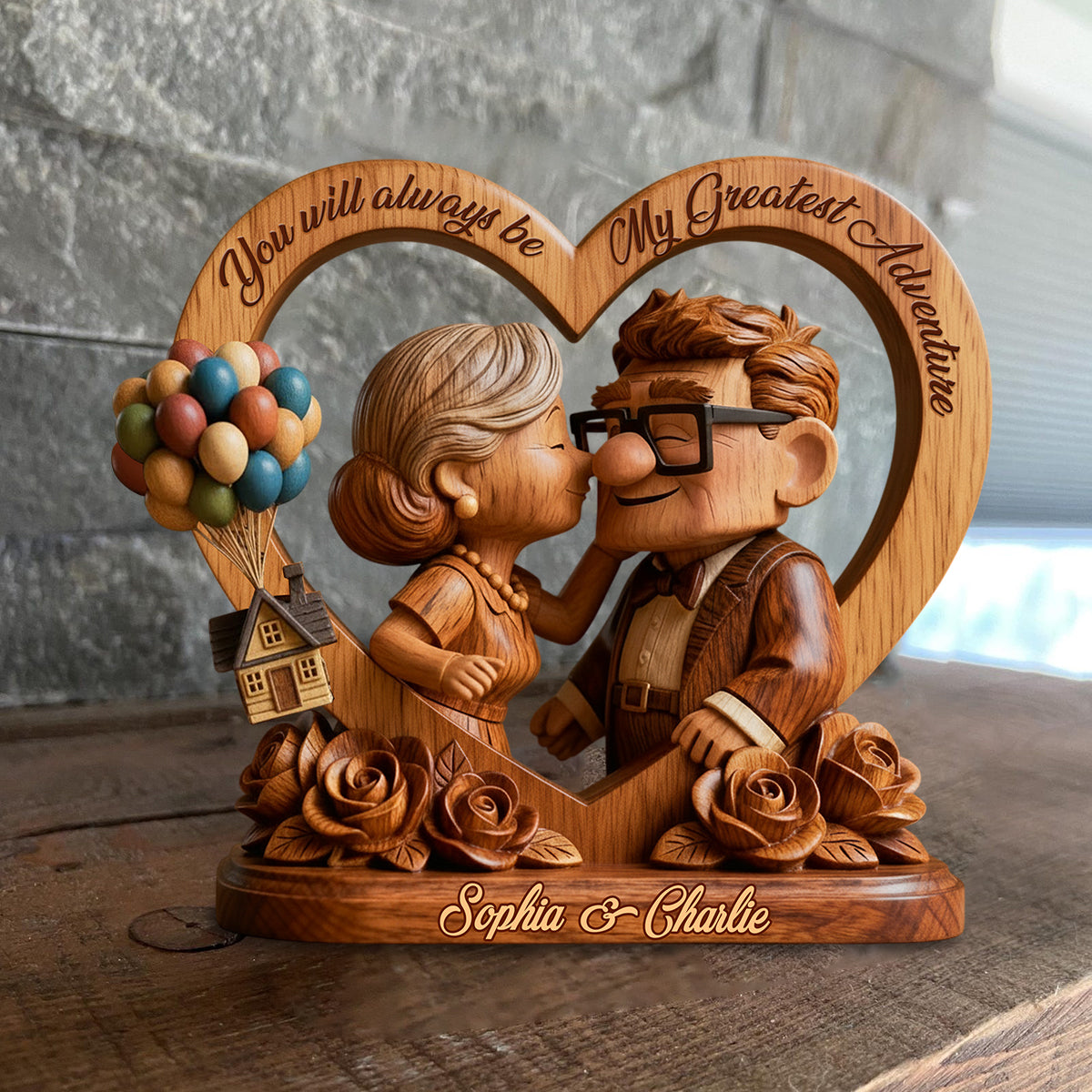 Personalized Custom Shaped Wood Plaque for Couples Gift Custom Shaped Wood Plaque GradoCreations