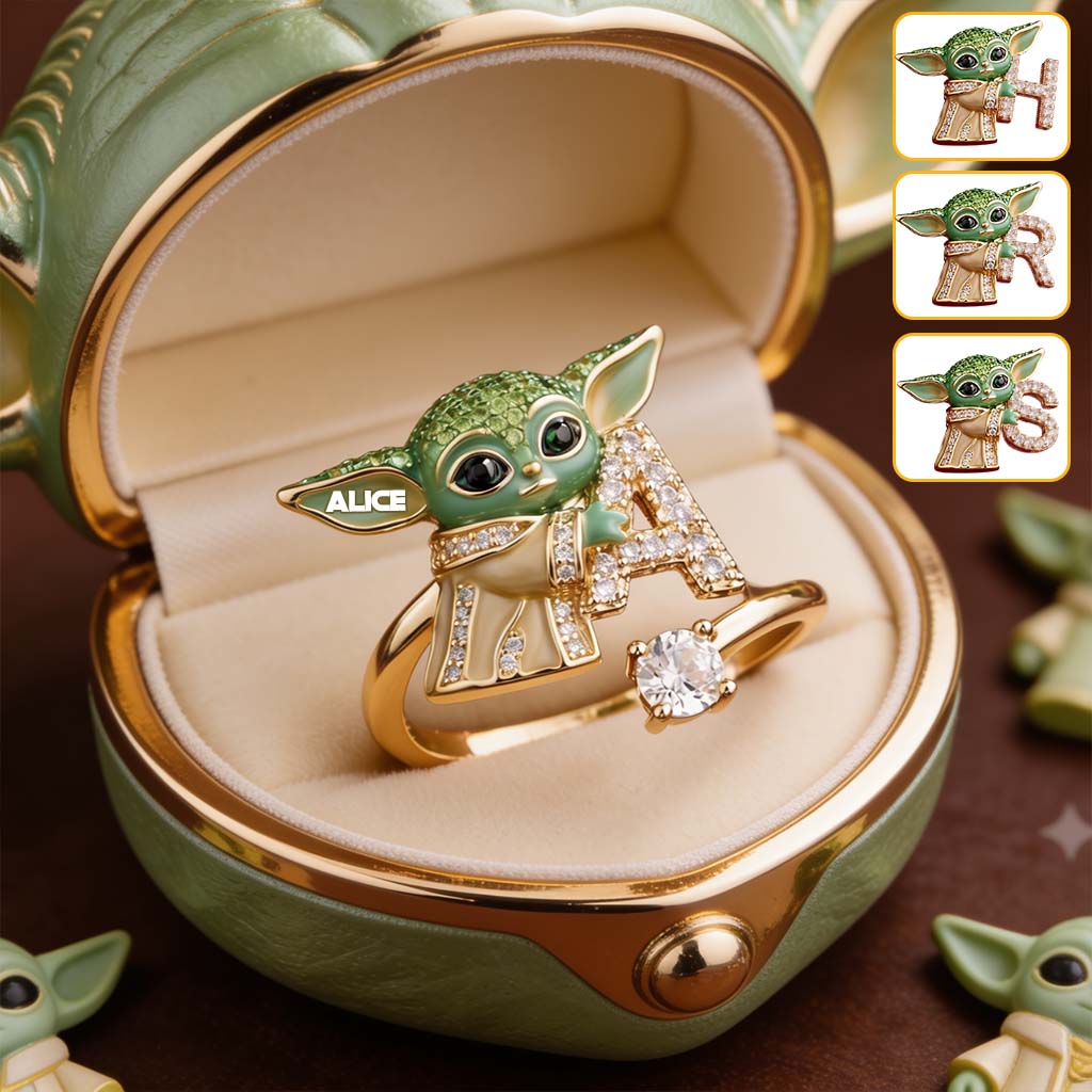 Personalized Galaxy Character Adjustable Ring Gift for Couples Adjustable Shaped Ring GradoCreations