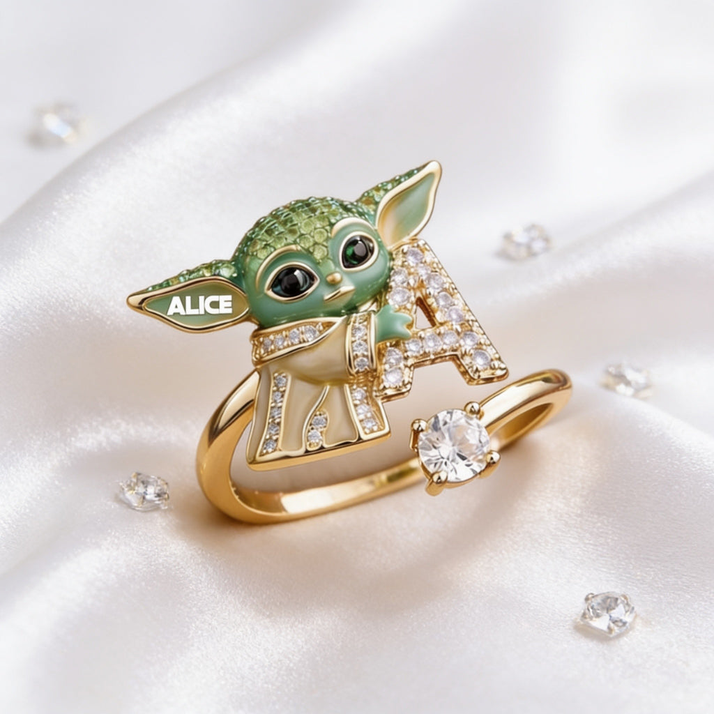 Personalized Galaxy Character Adjustable Ring Gift for Couples Adjustable Shaped Ring GradoCreations