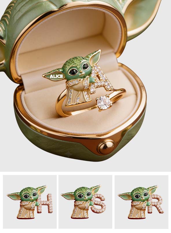 Personalized Galaxy Character Adjustable Ring Gift for Couples Adjustable Shaped Ring GradoCreations