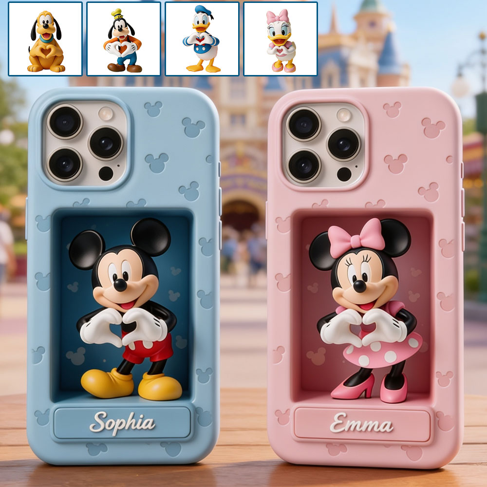 Personalized Phone Case with Cute Characters Custom Name Gift for Movie Fans Phone Case GradoCreations
