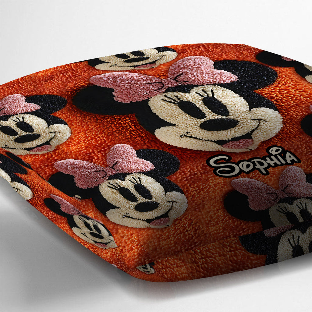 Personalized Mouse Throw Pillow Custom Name Gift for Kids Throw Pillow 2 GradoCreations