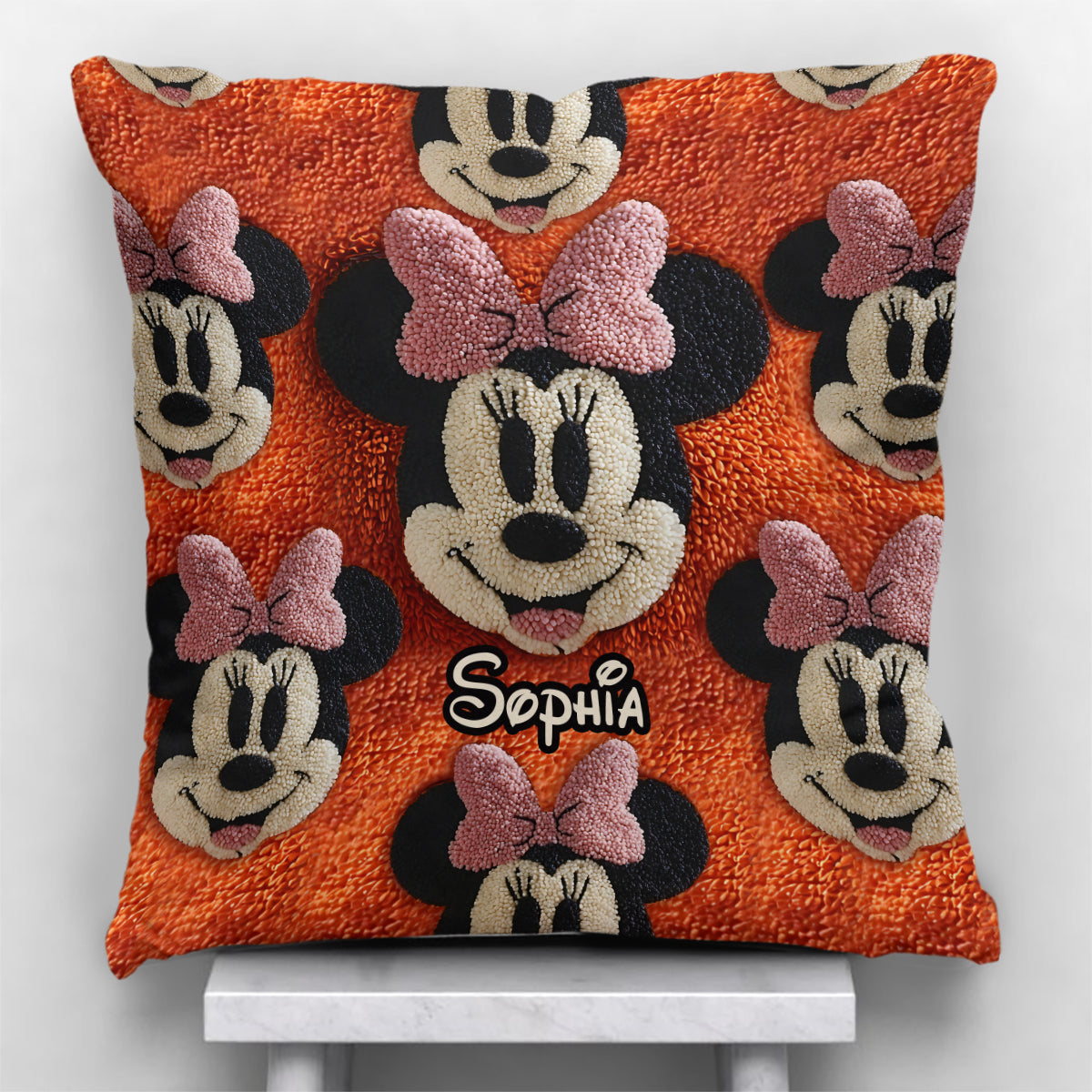 Personalized Mouse Throw Pillow Custom Name Gift for Kids Throw Pillow 2 GradoCreations