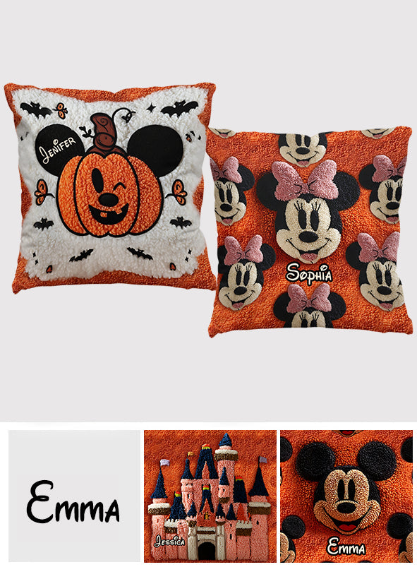 Personalized Mouse Throw Pillow Custom Name Gift for Kids Throw Pillow 2 GradoCreations