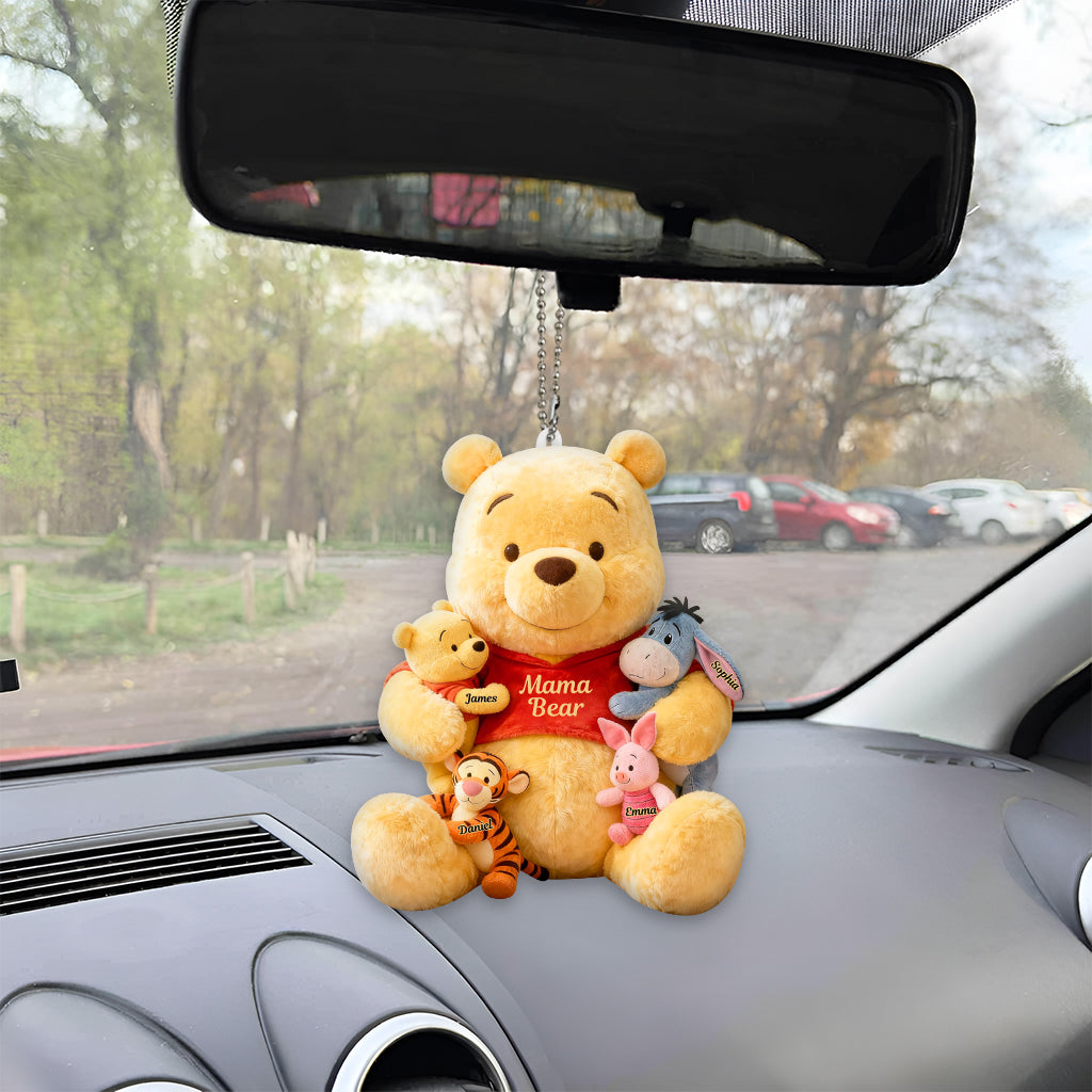Personalized Mama Bear Plush Keychain Custom Name Gift for Mom Plush Keychain GradoCreations
