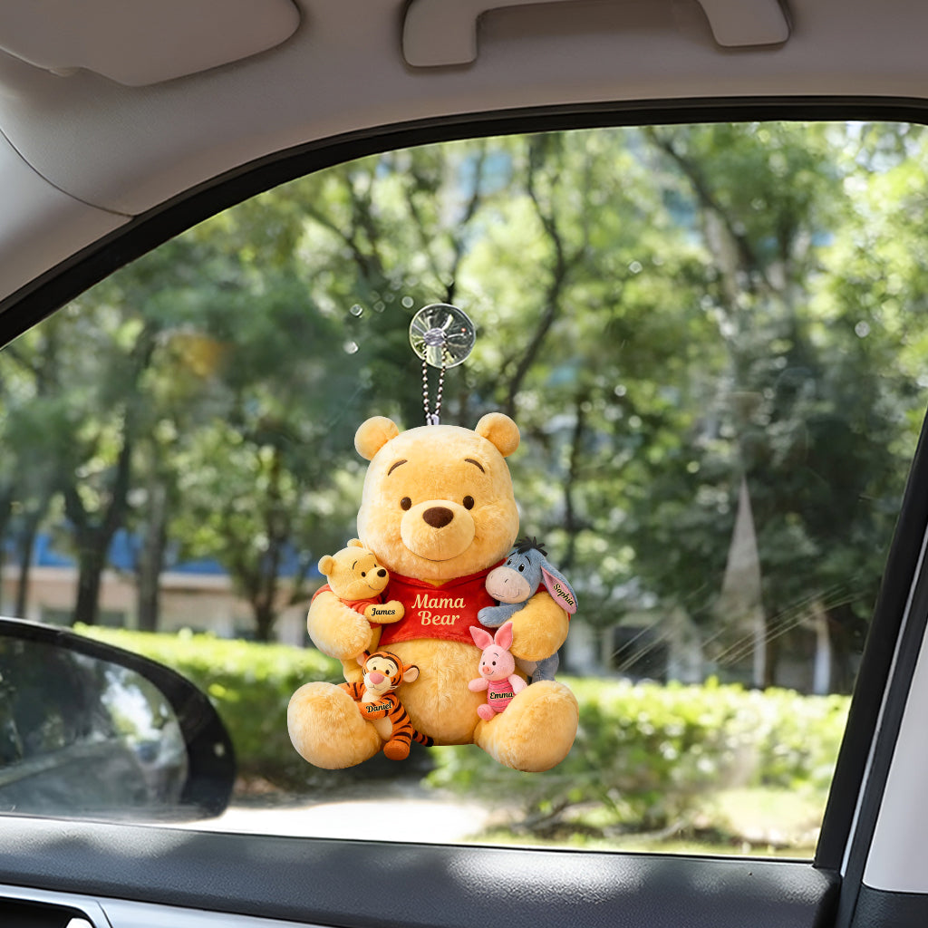 Personalized Mama Bear Plush Keychain Custom Name Gift for Mom Plush Keychain GradoCreations