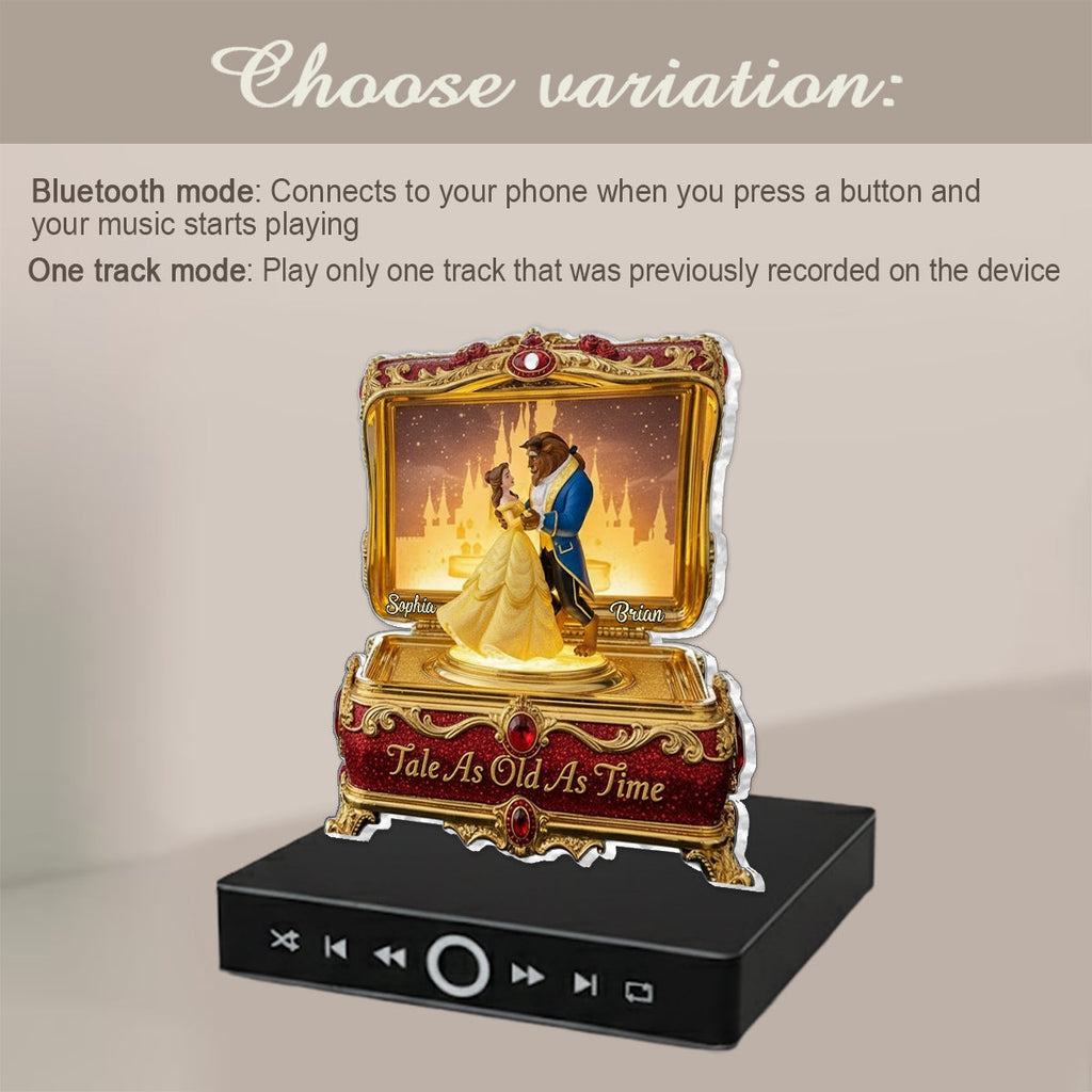 Personalized Music Ornament with Custom Name for Couples - Disney Gift Music Ornament GradoCreations