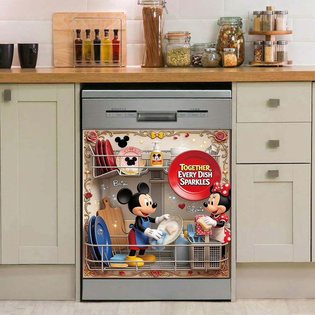 Personalized Magnetic Dishwasher Cover Custom Name Design Dishwasher Cover GradoCreations