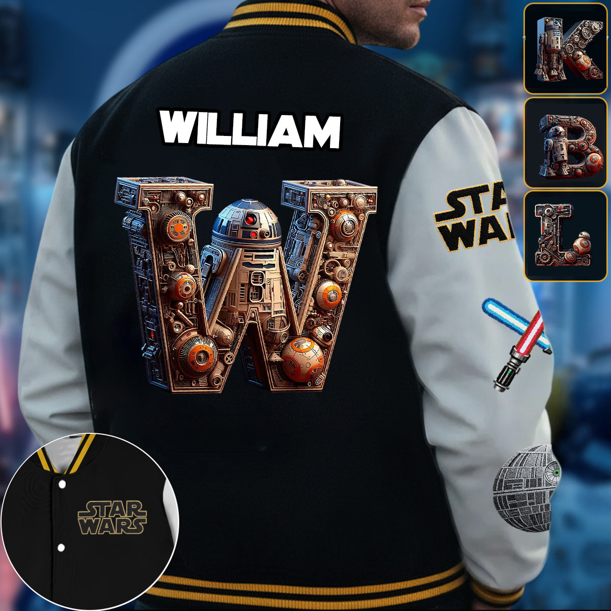 Personalized The Force Varsity Jacket Custom Name Gift Varsity Jacket GradoCreations