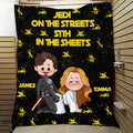 Personalized Jedi in The Streets Sith in The Sheets Blanket - Custom Name Gift for Couples Blanket GradoCreations