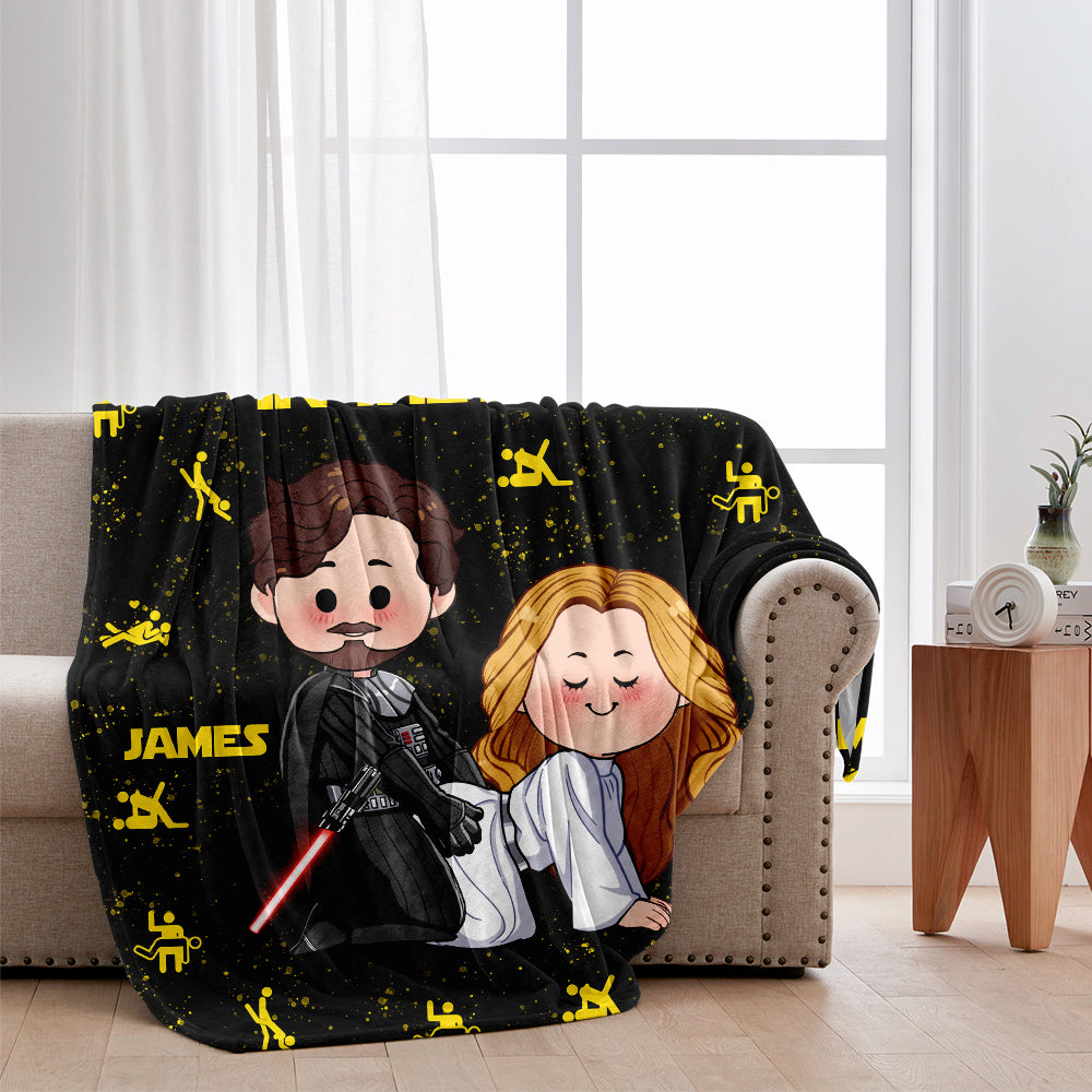 Personalized Jedi in The Streets Sith in The Sheets Blanket - Custom Name Gift for Couples Blanket GradoCreations