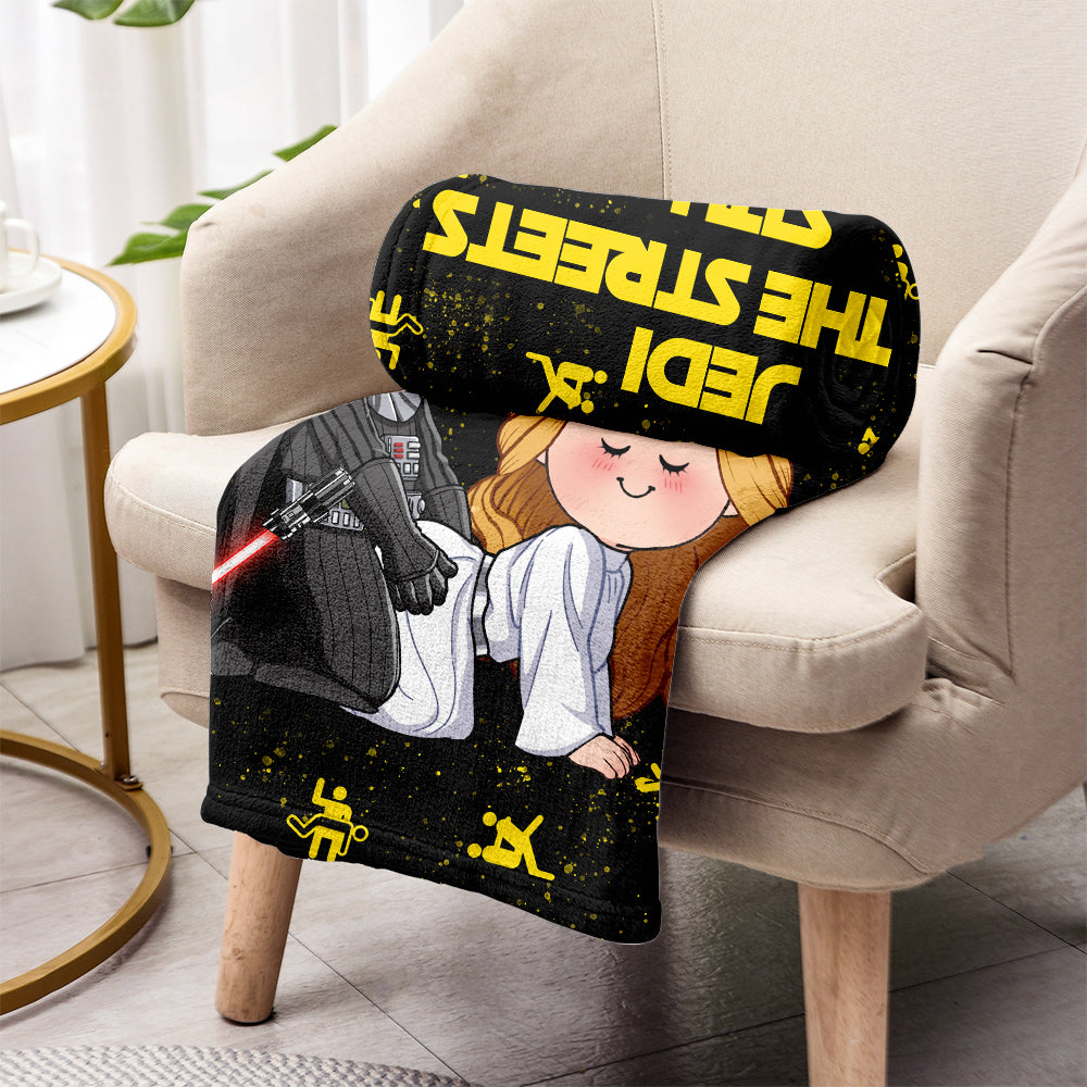 Personalized Jedi in The Streets Sith in The Sheets Blanket - Custom Name Gift for Couples Blanket GradoCreations